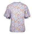 Womens Powder Blue Vitiki Floral Blouse 86397 by Vila from Hurleys