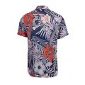 Mens Blue Clapp Bold Leaf S/s Shirt 73767 by Ted Baker from Hurleys