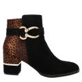 Womens Black Loona Leopard Heel Boots 44394 by Moda In Pelle from Hurleys