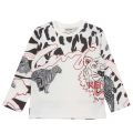 Girls Off White Wild Multi Print L/s T Shirt 95967 by Kenzo from Hurleys