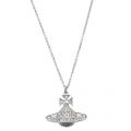 Womens Silver and Crystal Minnie Bas Relief Pendant Necklace 24741 by Vivienne Westwood from Hurleys