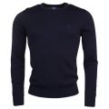 Mens Blue Small Logo Crew Knitted Jumper 69655 by Armani Jeans from Hurleys