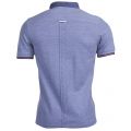 Mens Dark Carbon Oxford Woven Collar S/s Polo Shirt 71407 by Fred Perry from Hurleys