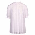 Womens White Lace Flower Trim S/s Blouse 39983 by Michael Kors from Hurleys