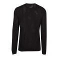 Mens Black Scamo Tonal Camo Crew Knitted Jumper 51659 by HUGO from Hurleys