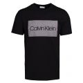Mens Perfect Black Flock Logo S/s T Shirt 38896 by Calvin Klein from Hurleys
