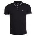 Mens Black Tipped Slim S/s Polo Shirt 22350 by Emporio Armani from Hurleys
