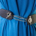 Womens Royal Blue Chain Fasten Detail Top