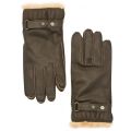 Mens Brown Leather Utility Gloves 12370 by Barbour from Hurleys