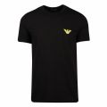 Mens Black/Lime Small Colour Logo S/s T Shirt 58803 by Emporio Armani Bodywear from Hurleys