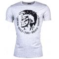 Mens Grey T-Diego-Fo Mohawk S/s Tee shirt 69507 by Diesel from Hurleys
