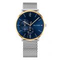 Mens Silver/Gold/Blue Mesh Watch 44206 by Tommy Hilfiger from Hurleys
