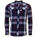 Mens Indigo & Dark Baron Tacoma Check L/s Shirt 64109 by G Star from Hurleys