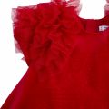 Girls Red Velvet Frill Detail Dress 74860 by Mayoral from Hurleys