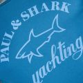 Paul & Shark Mens Blue Shark Fit Tonal Logo S/s Tee Shirt