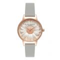 Womens Grey & Rose Gold Flower Show 3D Daisy Midi Dial Watch 24872 by Olivia Burton from Hurleys