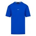 Casual Mens Bright Blue Tchup Centre Logo S/s T Shirt 56965 by BOSS from Hurleys