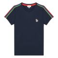 Boys Navy Aaron Zebra Trim S/s T Shirt 53720 by Paul Smith Junior from Hurleys