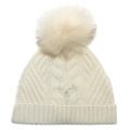 Womens Cream Lisabet Cable Knitted Pom Pom Hat 68600 by Ted Baker from Hurleys