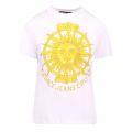 Womens White/Gold Sunflower Garland Regular Fit S/s T Shirt 101164 by Versace Jeans Couture from Hurleys