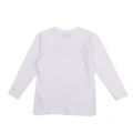 Girls White Couture Crystal L/s T Shirt 95188 by Moschino from Hurleys