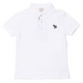 Boys White Classic Zebra S/s Polo Shirt 106304 by Paul Smith Junior from Hurleys