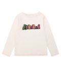 Girls Pale Pink Embellished Logo L/s T Shirt 78513 by Billieblush from Hurleys