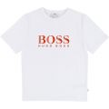 Boys White Branded S/s T Shirt 19653 by BOSS from Hurleys