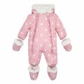 Baby Crystal Pink Bunny Snowsuit 48337 by Mayoral from Hurleys