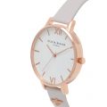Womens Blush & Rose Gold 3D Bee Embellished Strap Watch 26043 by Olivia Burton from Hurleys