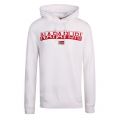 Mens Bright White Baras Hooded Sweat Top 59749 by Napapijri from Hurleys
