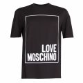 Mens Black Logo Box II Reg S/s T Shirt 31649 by Love Moschino from Hurleys
