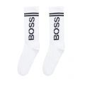 Mens White QS Rib Shine Logo Socks 98589 by BOSS from Hurleys