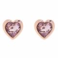 Womens Rose Gold/Pale Pink Han Crystal Heart Studs 40641 by Ted Baker from Hurleys