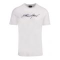 Mens White Signature Logo S/s T Shirt 83173 by Emporio Armani from Hurleys