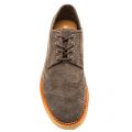 Mens Grey Froged Iron Classic Suede Brogue