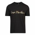 Mens Black/Gold Raised Logo Regular Fit S/s T Shirt 47868 by Love Moschino from Hurleys