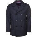Mens Charcoal Biza Twill Wool Peacoat 61507 by Ted Baker from Hurleys