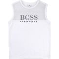 Boys White Logo Tank Top 7481 by BOSS from Hurleys