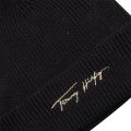 Womens Black Signature Feminine Beanie 100952 by Tommy Hilfiger from Hurleys