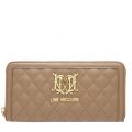 Womens Camel Quilted Zip Around Purse 43050 by Love Moschino from Hurleys