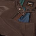 Casual Mens Brown Jagson Leather Jacket 34443 by BOSS from Hurleys