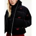 Womens Black Cord Logo Padded Jacket 80915 by Tommy Jeans from Hurleys