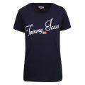 Womens Black Iris Vintage Script S/s T Shirt 50238 by Tommy Jeans from Hurleys