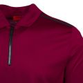 Mens Dark Red Dilvio Zip Collar S/s Polo Shirt 81194 by HUGO from Hurleys