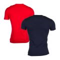 Mens Marine & Red 2 Pack Reg Fit Tee Shirts 7042 by Emporio Armani from Hurleys