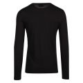 Mens Black Large Logo L/s T Shirt 45665 by Emporio Armani from Hurleys