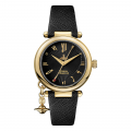 Womens Black/Gold Orb Heart Saffiano Watch 80041 by Vivienne Westwood from Hurleys
