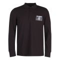 Mens Black PU Badge Reg L/s Polo Shirt 26909 by Love Moschino from Hurleys