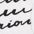 Womens White Script Logo S/s T Shirt 37131 by Emporio Armani from Hurleys